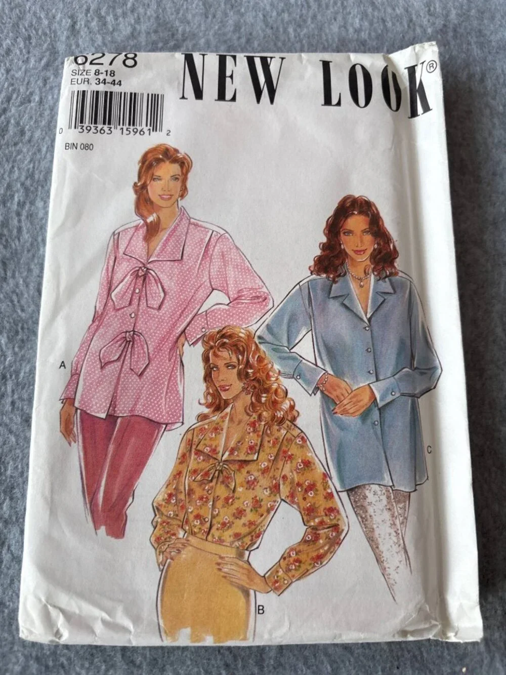 New Look Womens Shirt Sewing Pattern 6278 Size 8 10 12 14 16 18 Uncut